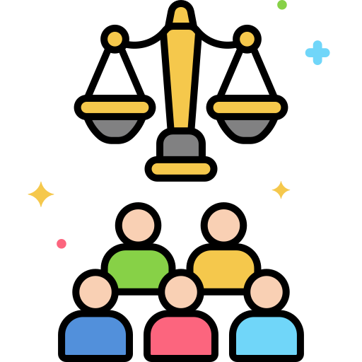 Family law and justice representation icon
